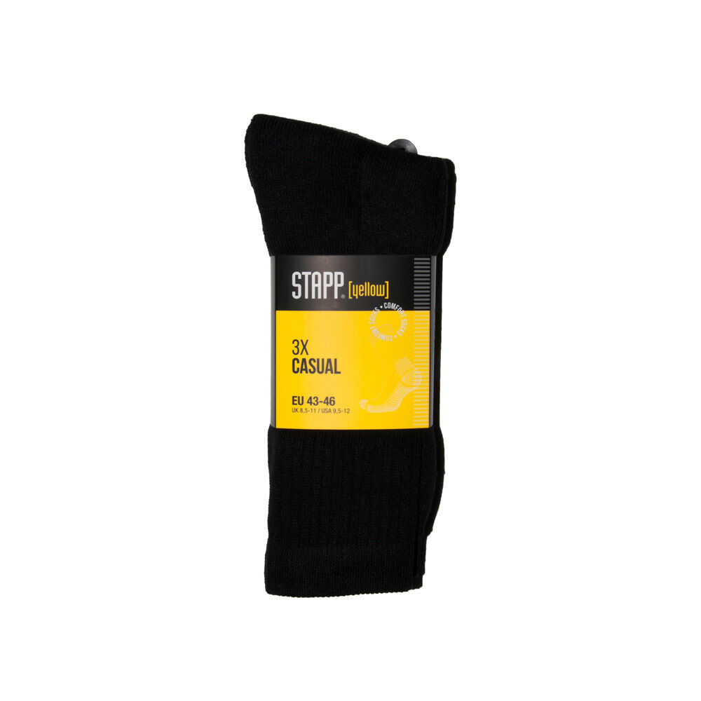 STAPP Yellow Casual - Sportsokken - Zwart - 47-50 STAPP Yellow Casual - Sportsokken - Zwart - 47-50