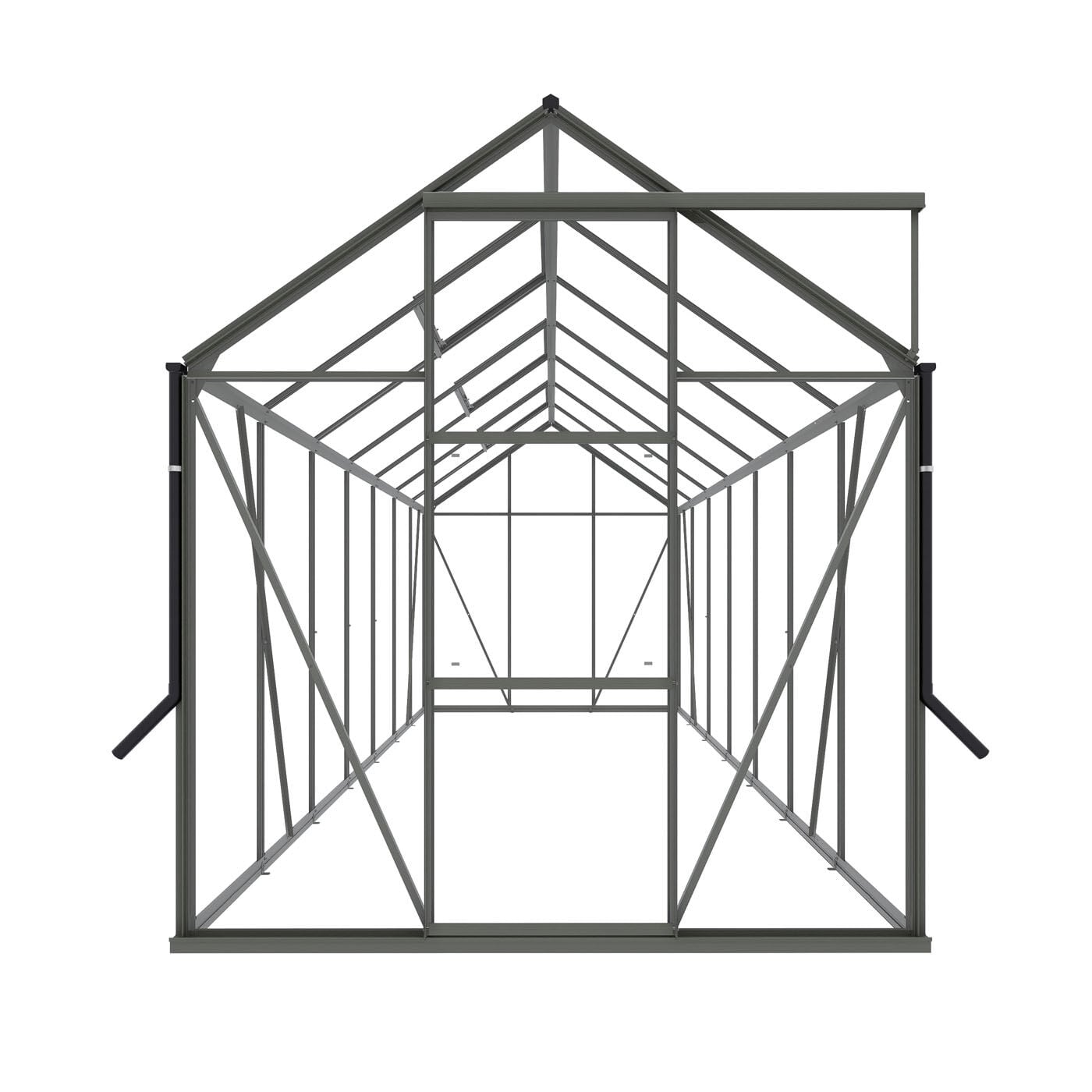 Royal Well Kate V Full Options - Tuinkas - Groengrijs - 217x192x436 cm - Veiligheidsglas