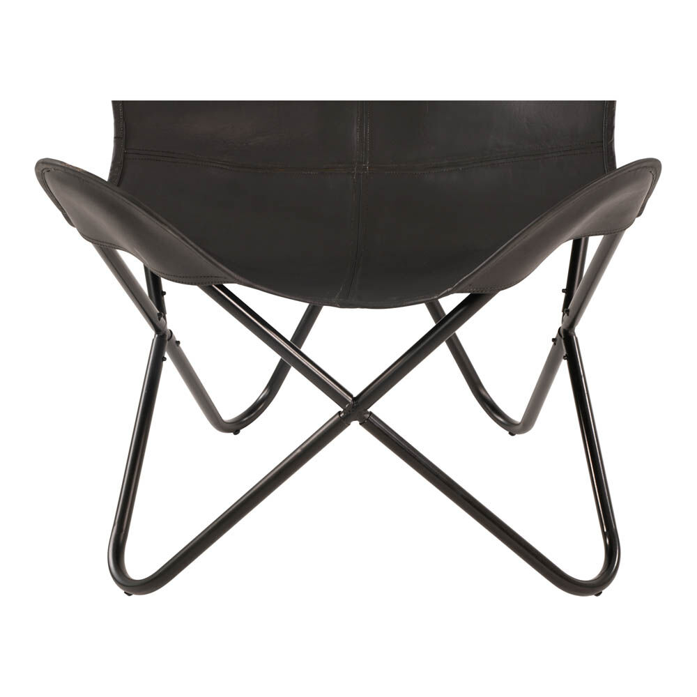 Lesli Living Buffalo - Relaxstoel - Zwart - 1x75x75 cm