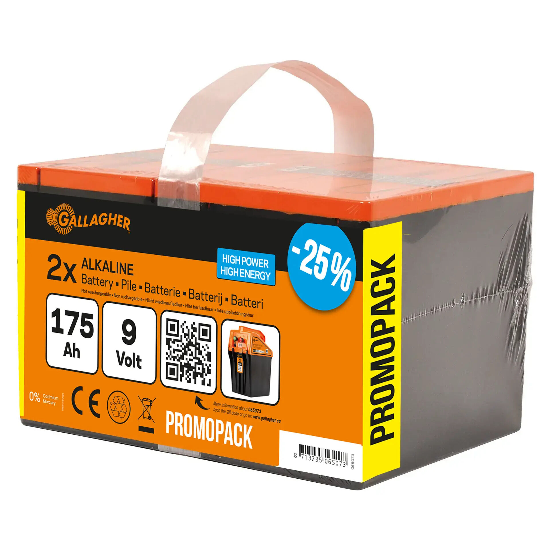 Gallagher Powerpack  Duopack - Batterij - 16 cm - 9V - 19 cm - 175 Ah
