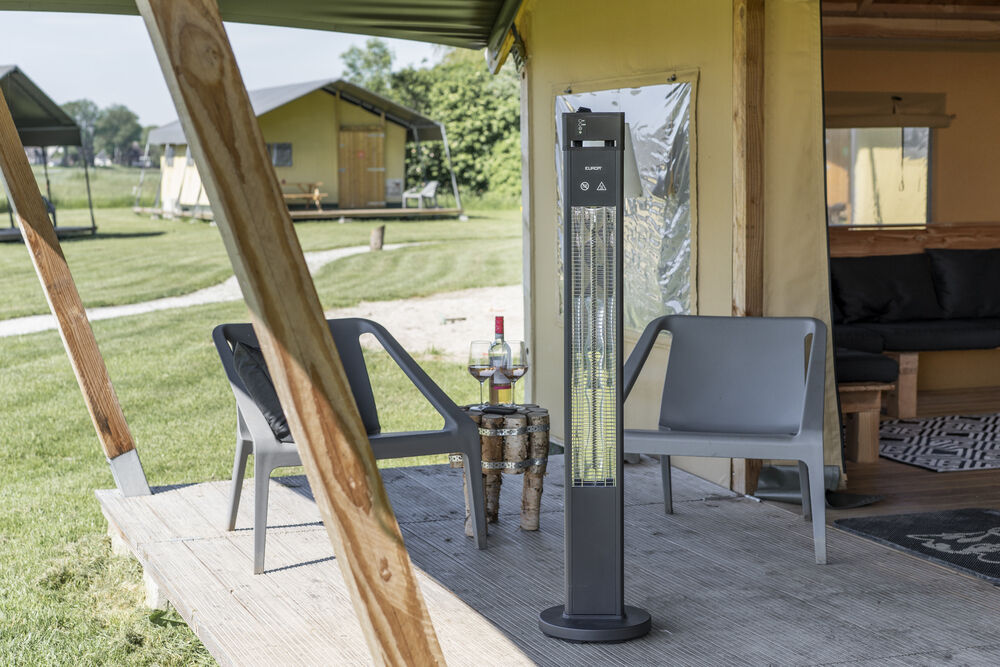 Eurom Q-Tower 2000 RCD - Staande terrasverwarmer - Zwart - 2000 W