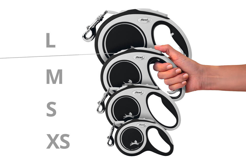 Flexi Rollijn - Hondenriem New comfort Tape - Hondenriem - zwart - XS - 300 cm - 300 cm