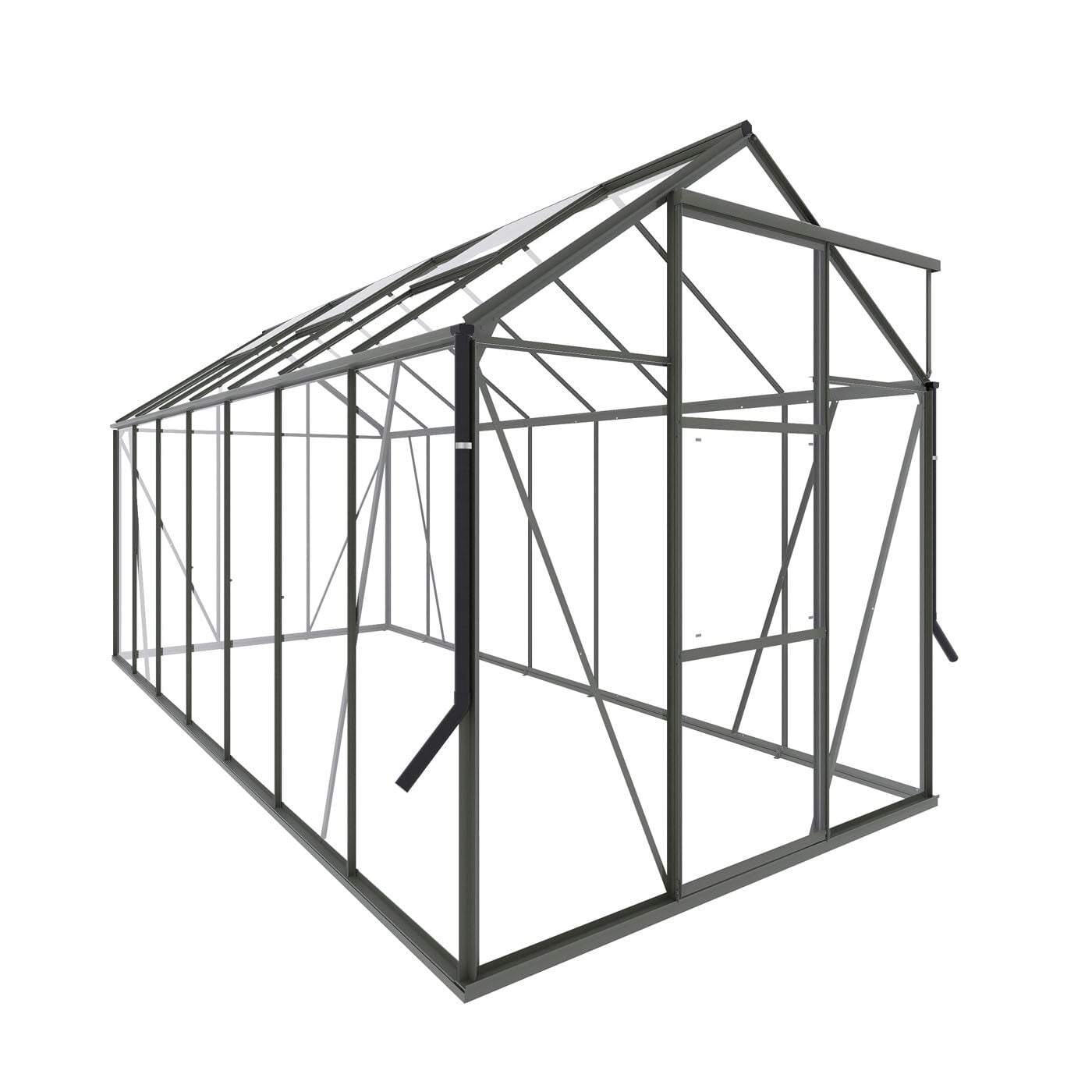 Royal Well Kate V Full Options - Tuinkas - Groengrijs - 217x192x436 cm - Veiligheidsglas
