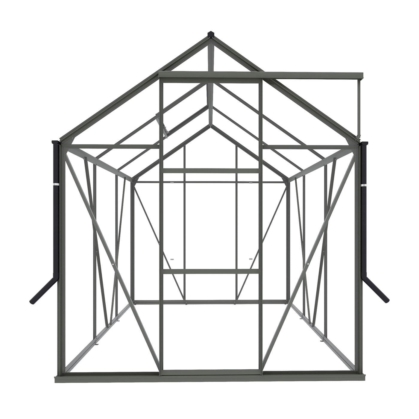 Royal Well Kate I Full Options - Tuinkas - Groengrijs - 217x192x192 cm - Veiligheidsglas