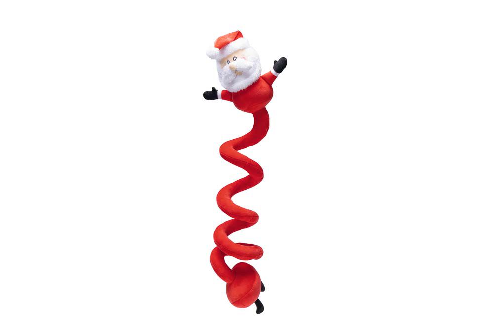 Beeztees Kerstman Spiraal - Knuffel - Hondenspeelgoed Beeztees Kerstman Spiraal - Knuffel - Hondenspeelgoed