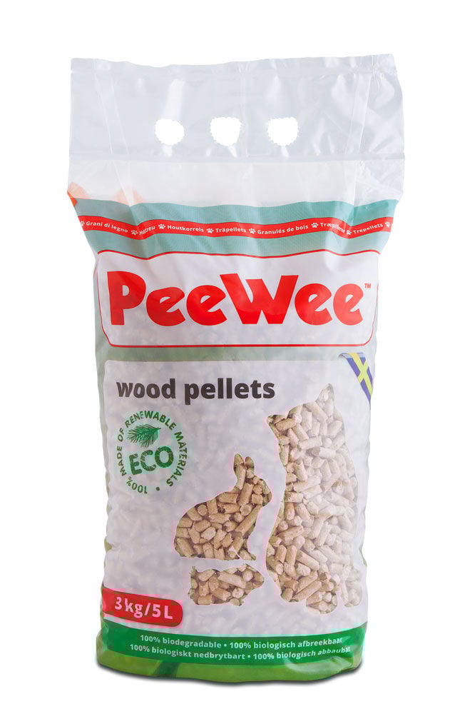 PeeWee Houtkorrels - Kattenbakvulling - 3 Kilogram PeeWee Houtkorrels - Kattenbakvulling - 3 Kilogram