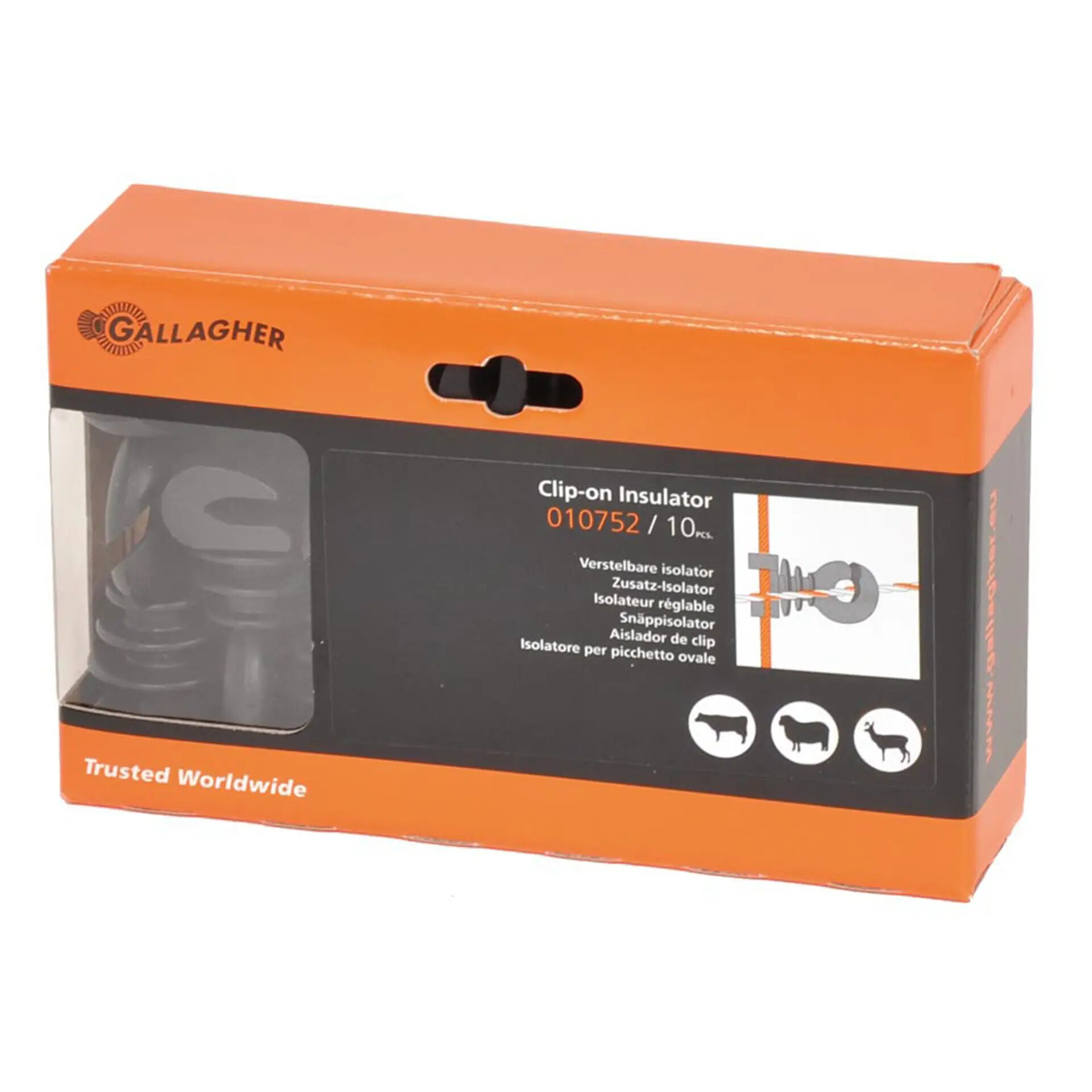 Gallagher Verstelbare isolator - 11 cm - 10 Stuks - Zwart - 18 cm