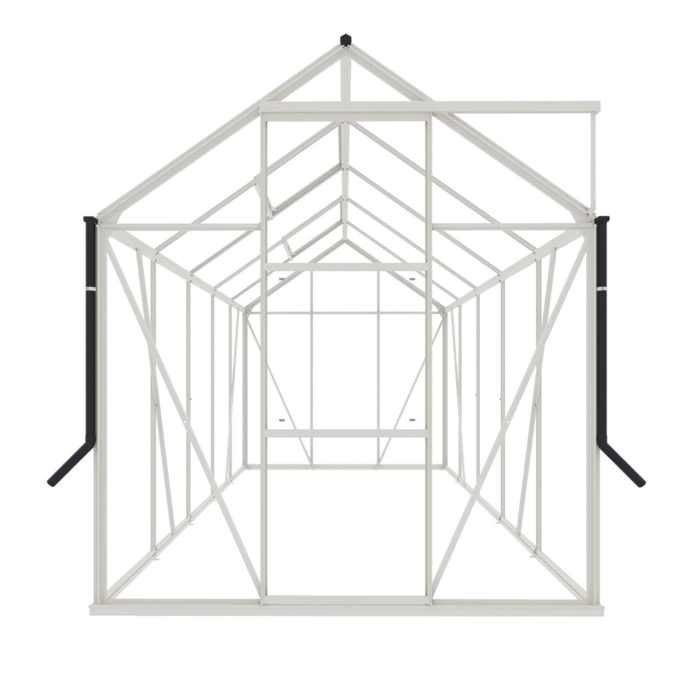 Royal Well Kate III Full Options - Tuinkas - Wit - 217x192x314 cm - Veiligheidsglas