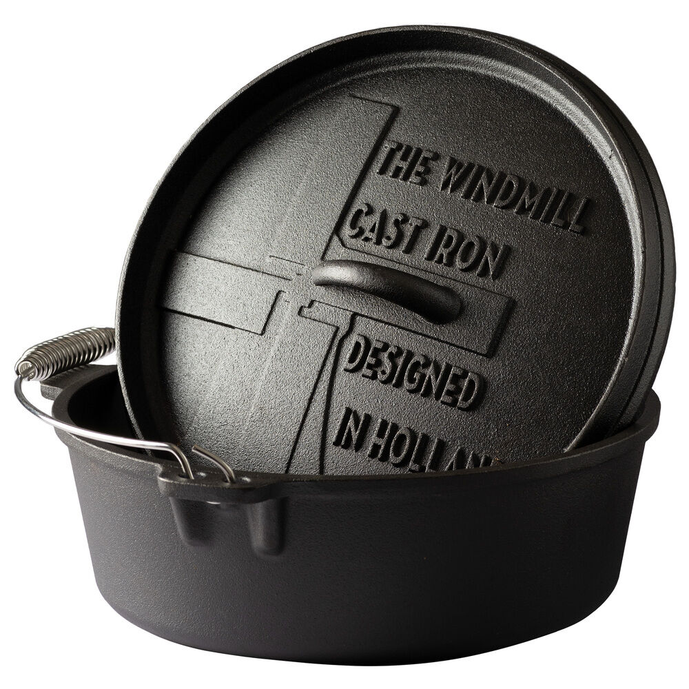 The Windmill Cast Iron Dutch Oven - Pan 5,9L - Zwart