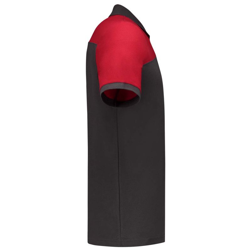 Tricorp Bicolor Naden  - Poloshirt - Donkergrijs Rood - 4XL