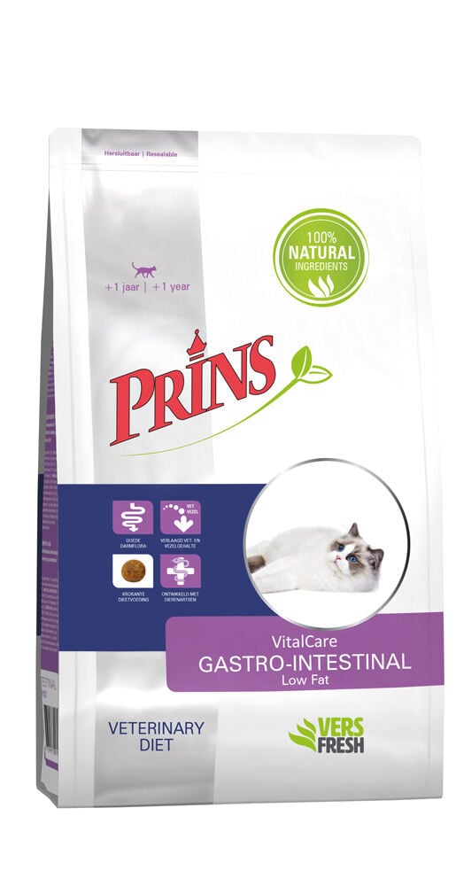 Prins Dieet VitalCare Gastro-Intestinal - Kattenvoer veterinair - 5 Kilogram - zalm Prins Dieet VitalCare Gastro-Intestinal - Kattenvoer veterinair - 5 Kilogram - zalm