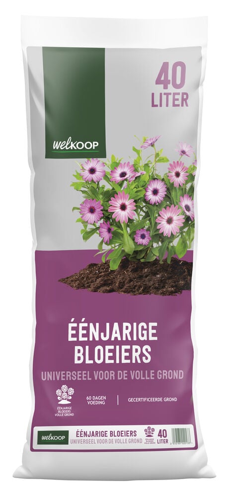 Welkoop Eenjarige bloeiers Universeel - Potgrond 40L Pallet - 63 Stuks