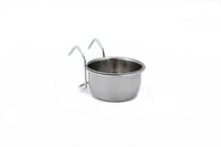 Beeztees Coopcup Inox met houder 0,2L - vogel verzorgen - Zilver - 5.7x8x14 cm