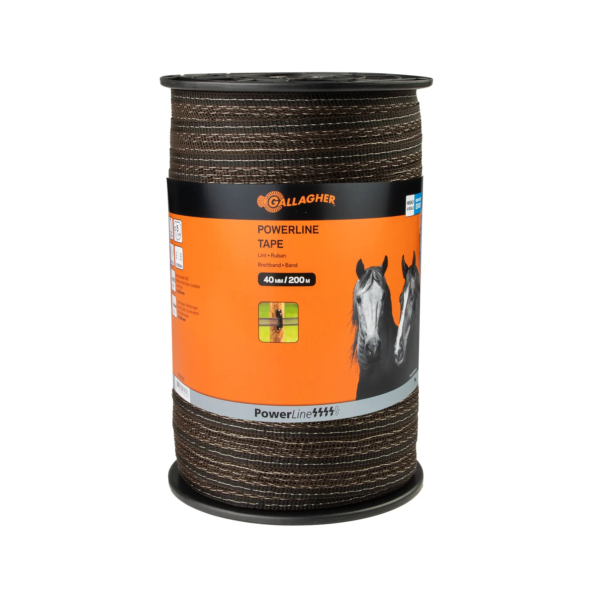 Gallagher PowerLine lint 40mm - 31 cm - 200 Meter - Terra - 4 cm - 20000 cm Gallagher PowerLine lint 40mm - 31 cm - 200 Meter - Terra - 4 cm - 20000 cm