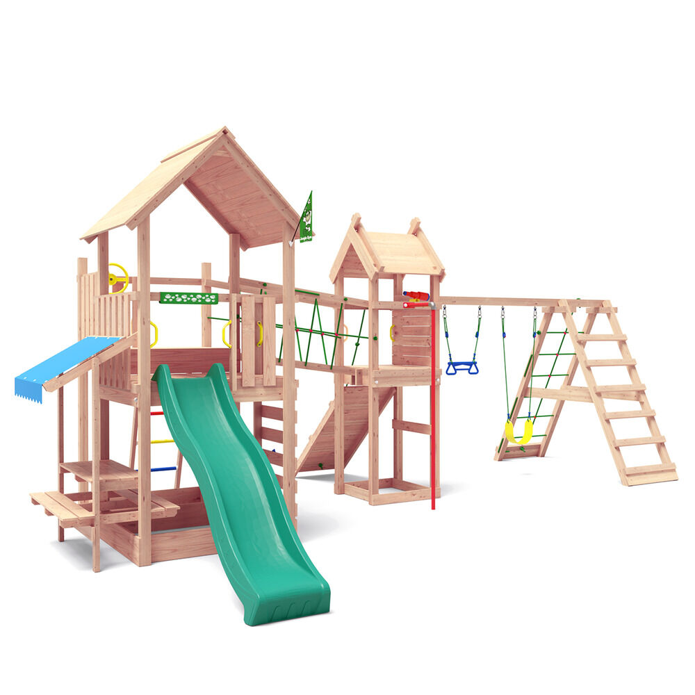 Jungle Gym Ulsteinv Grenen - Speeltoestel - Donker groen - Grenenhout