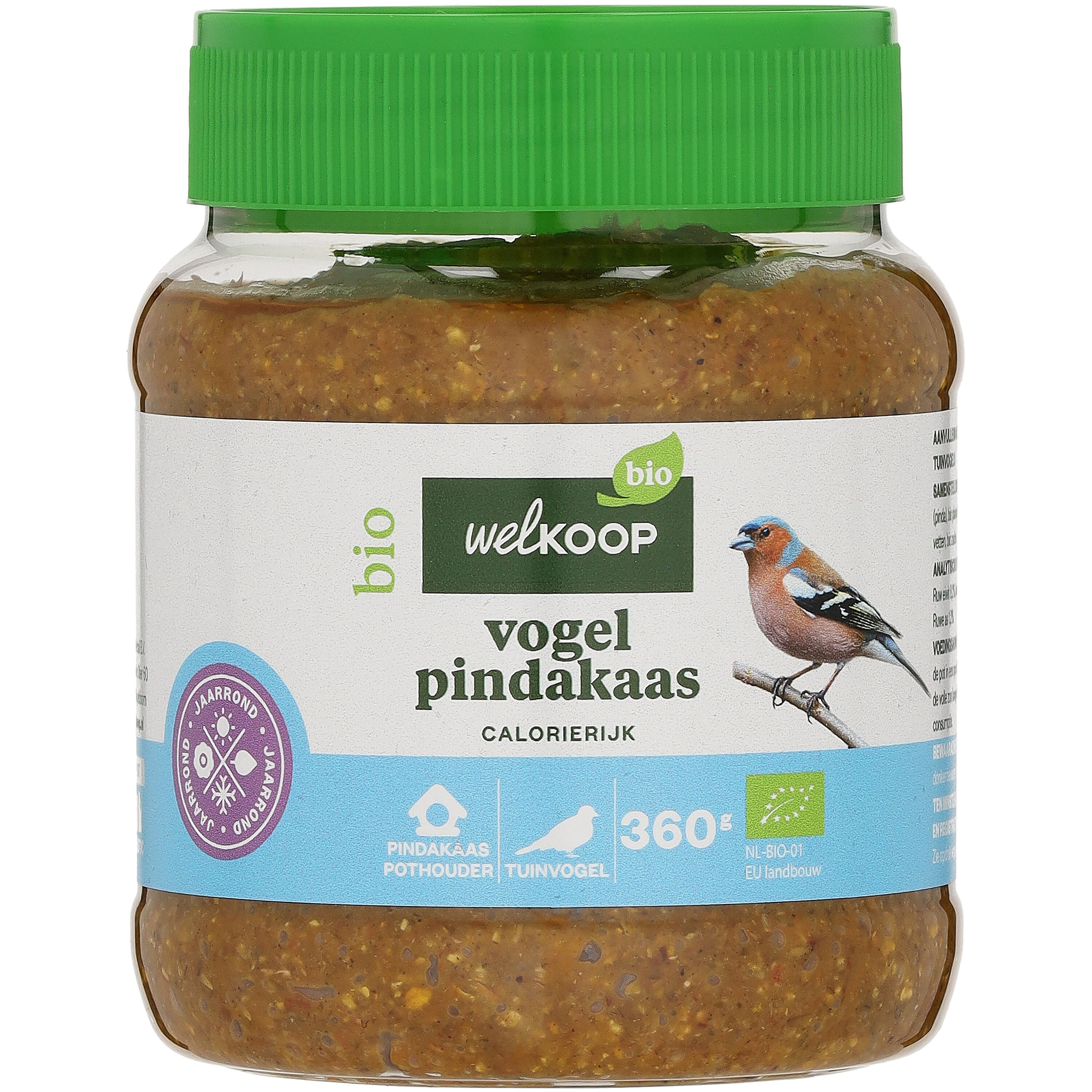 Welkoop Biologische Vogelpindakaas - Tuinvogelvoer Welkoop Biologische Vogelpindakaas - Tuinvogelvoer