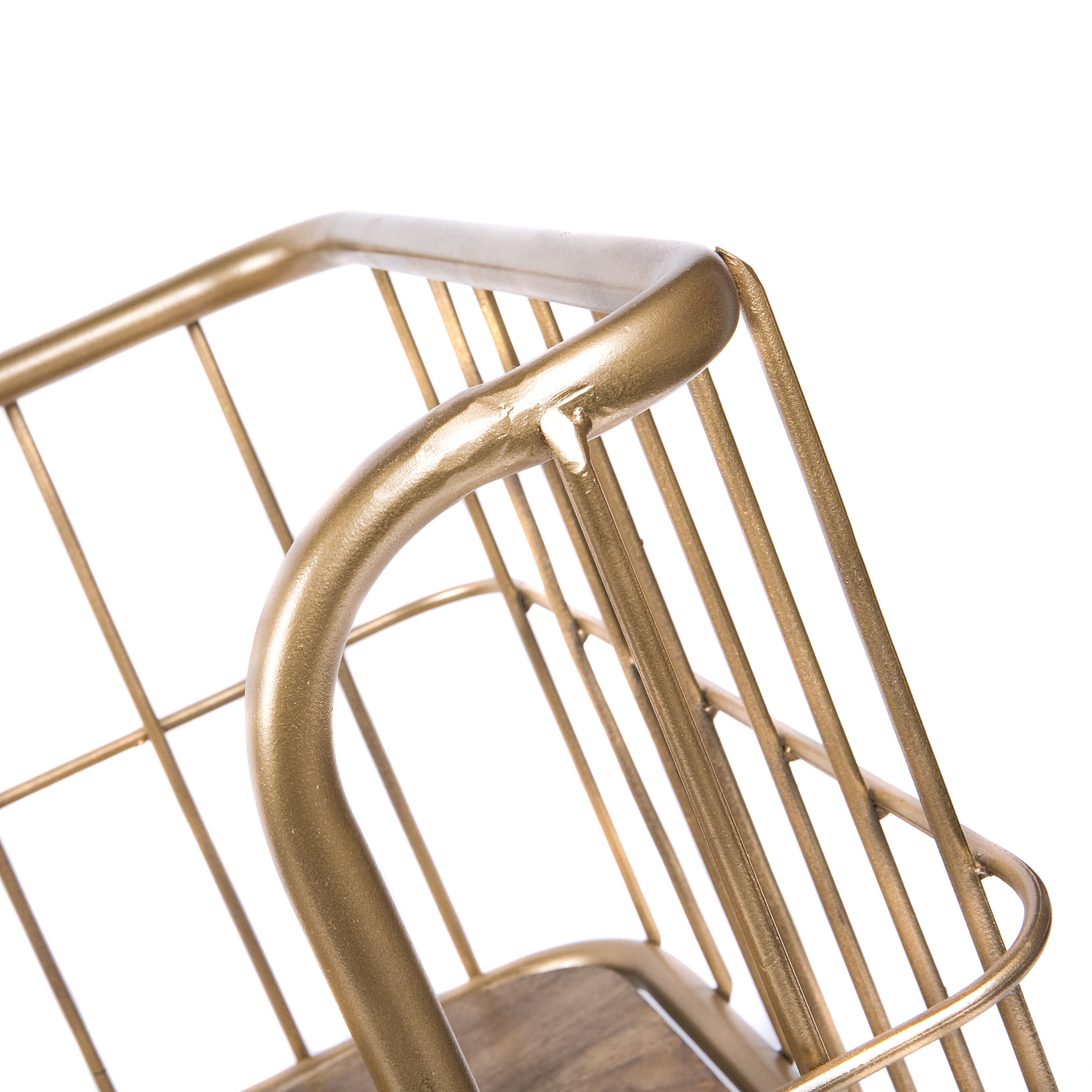 Lex & Max Metal Wire Basket  - Divan - Hondenbench meubel - Goud - 52x76x41 cm - S