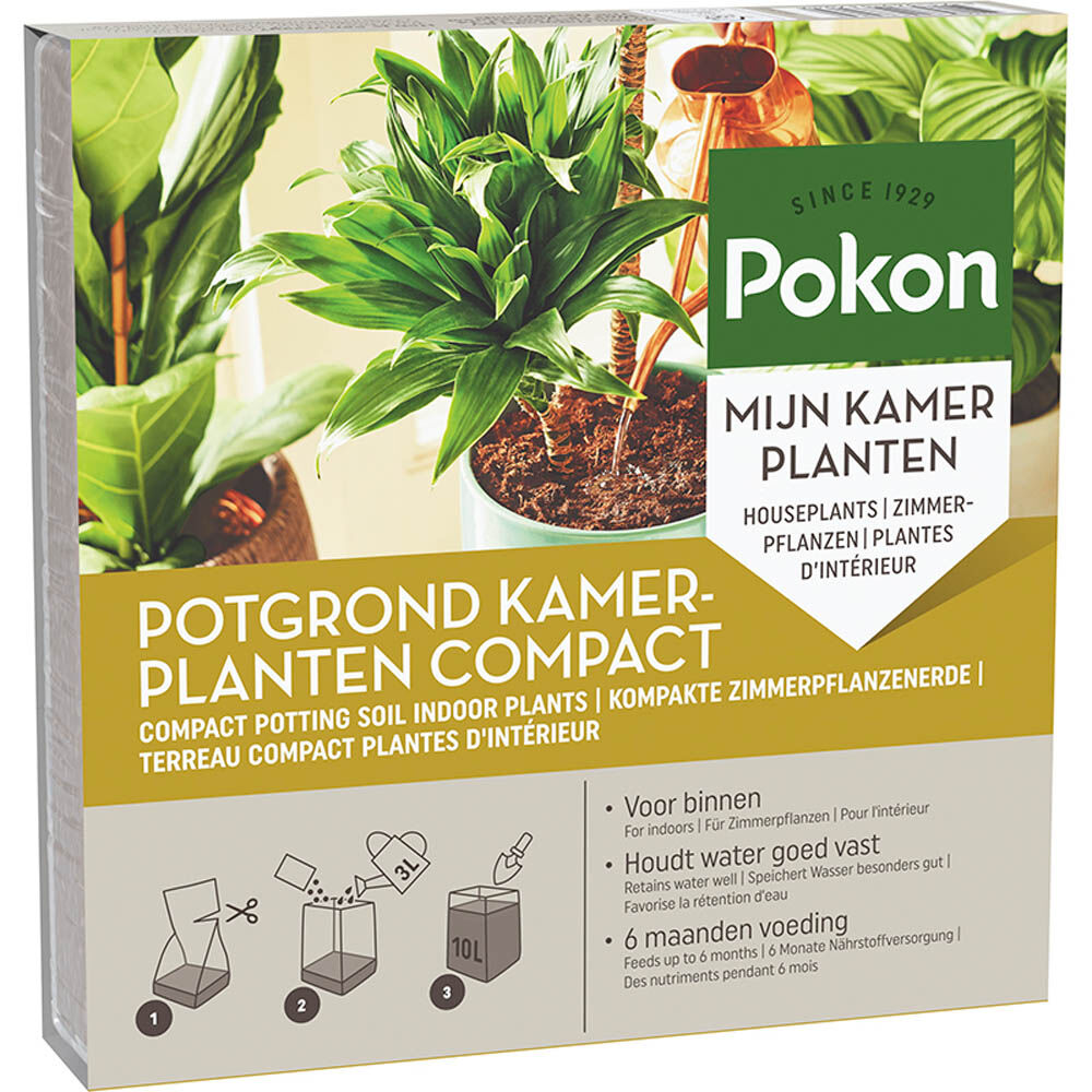 Pokon Kamerplanten Compact - Potgrond - 10 Liter Pokon Kamerplanten Compact - Potgrond - 10 Liter