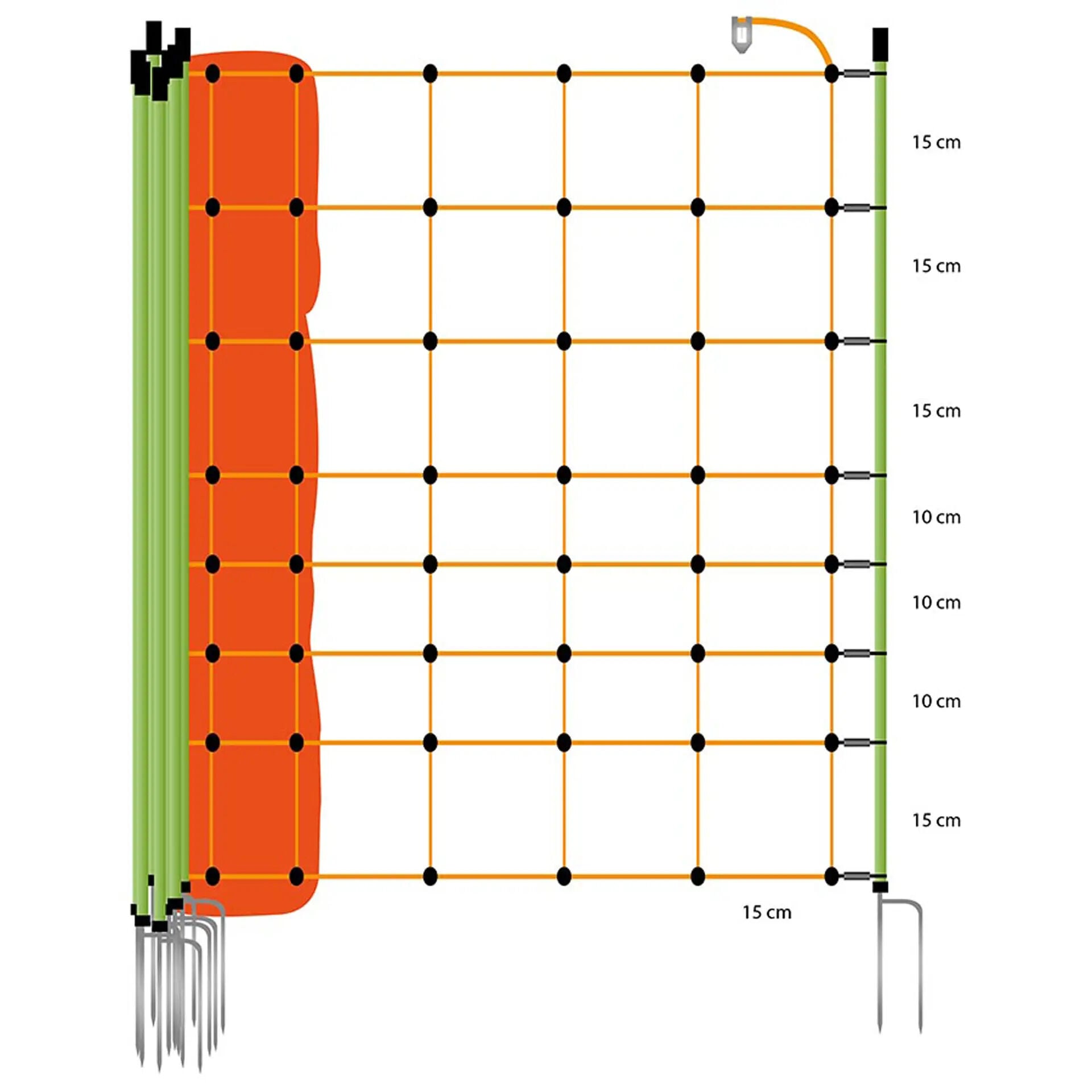 Gallagher Schapennet Dubbele Pen - Afrasteringsnetten - 15 cm - 110 cm - 5000 cm