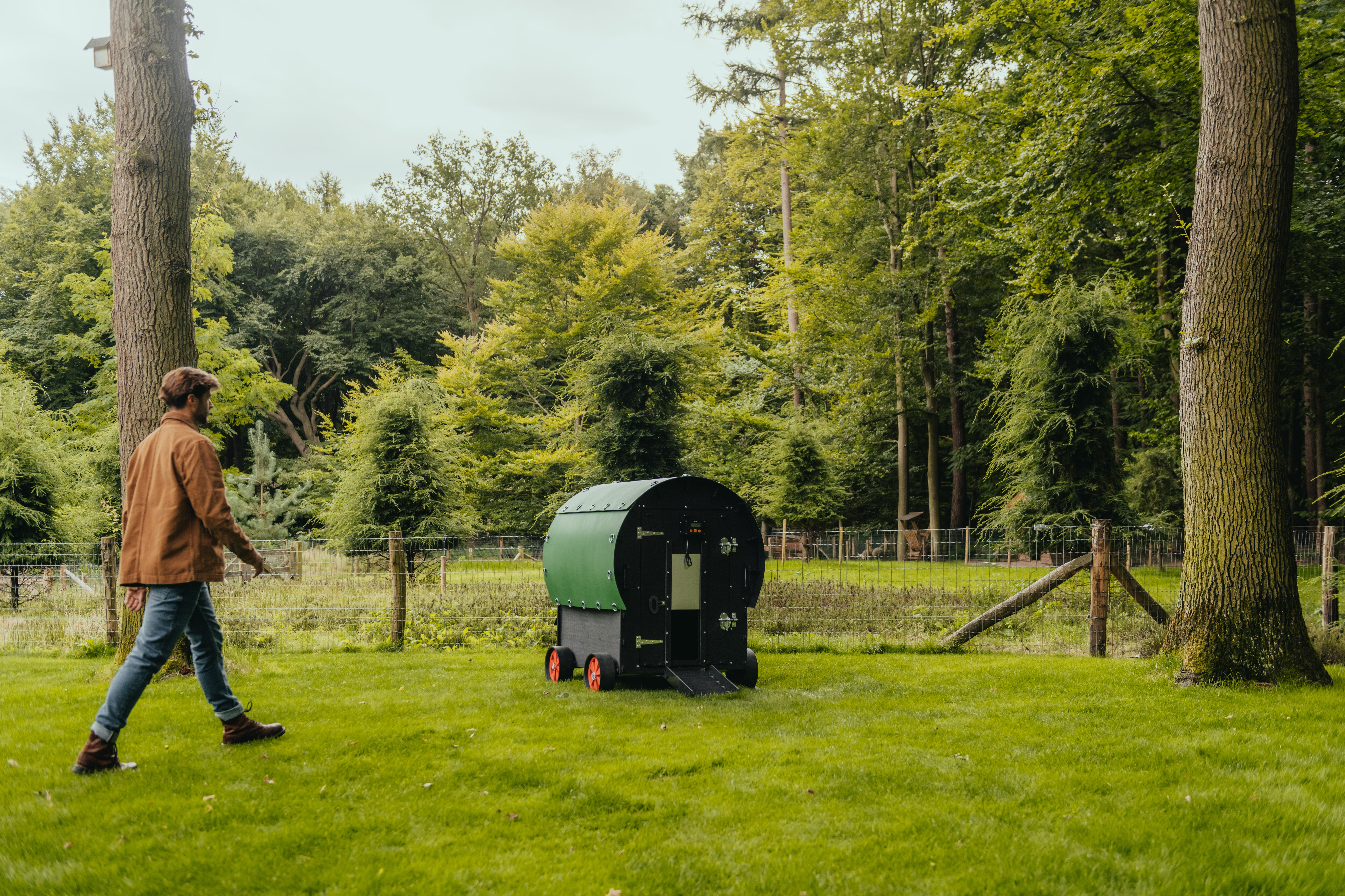 Nestera Wagon - Kippenhok - tot 10 kippen - Zwart/Groen