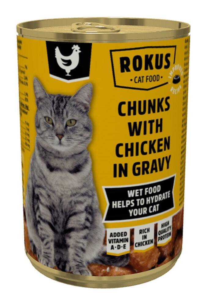 Rokus Adult - Kattenvoer - 415 Gram - kip