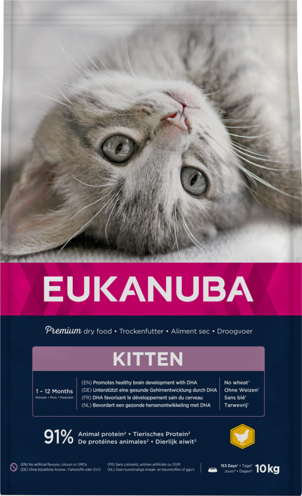 Eukanuba Kitten - Kattenvoer - 10 Kilogram - kip Eukanuba Kitten - Kattenvoer - 10 Kilogram - kip