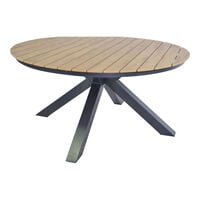Lesli Living Arezzo - Tuintafel - Teaklook - 1x1x74 cm - 150 cm