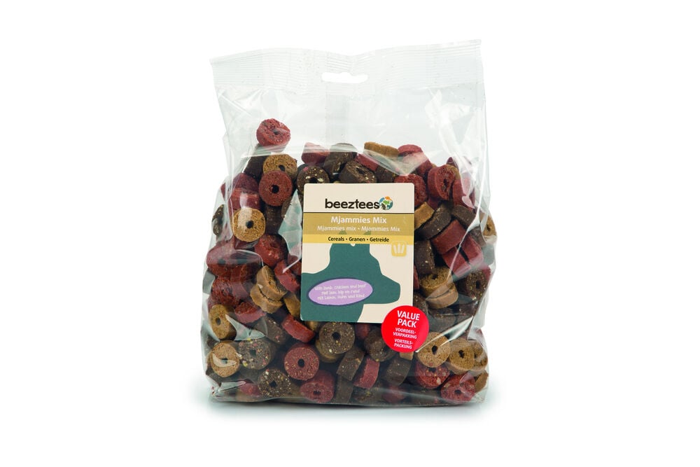 Beeztees Mjammies Mix - Hondensnack - 1250 Gram - kip, rund, lam Beeztees Mjammies Mix - Hondensnack - 1250 Gram - kip, rund, lam