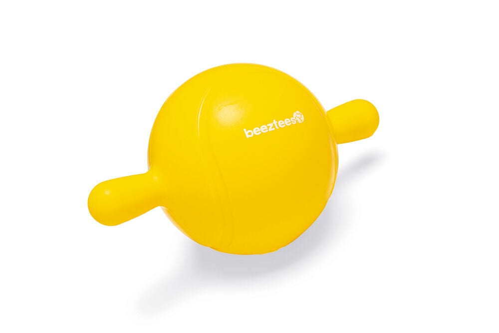 Beeztees Apporteerbal - Hondenspeelgoed - Geel - 21.5x21.5x13 cm