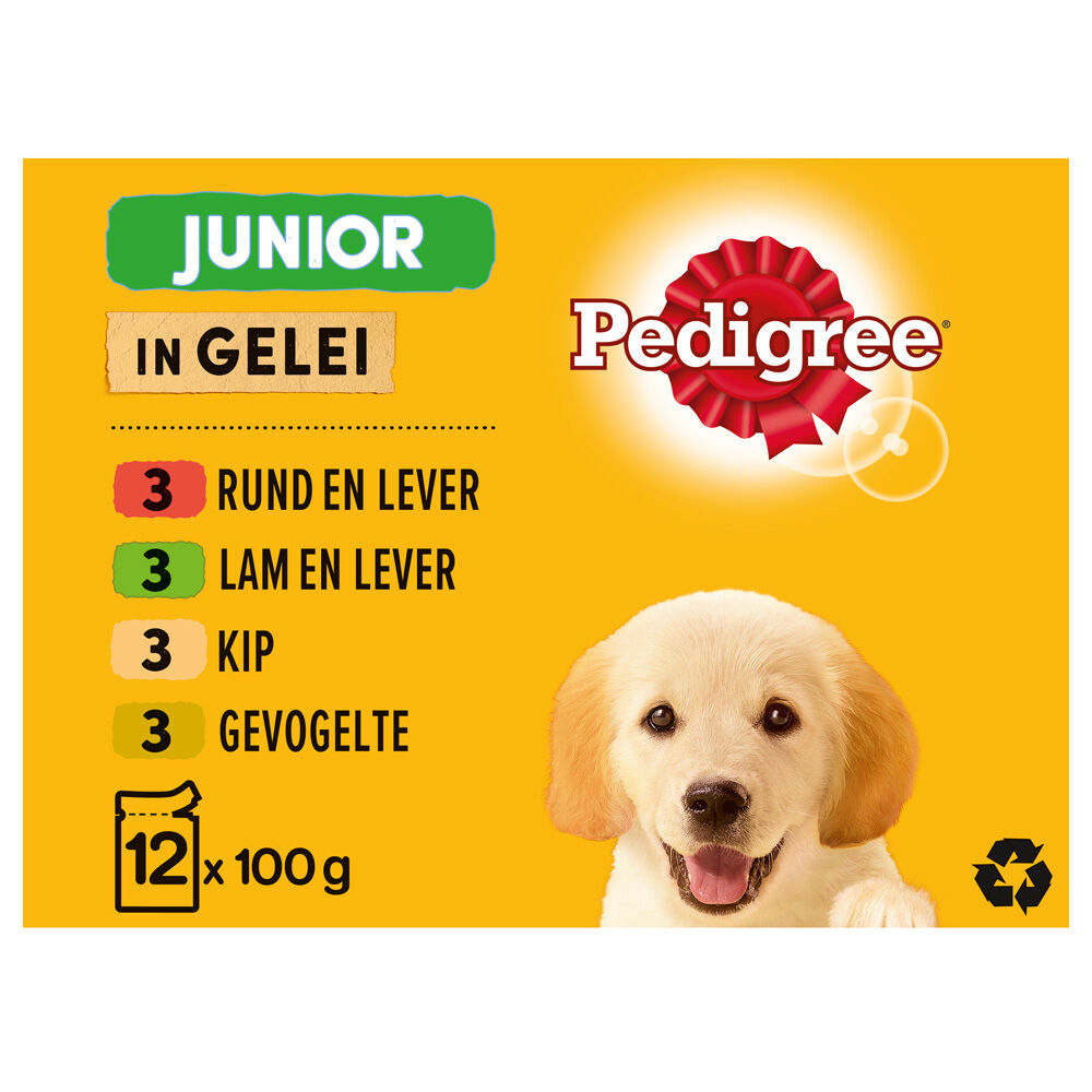 Pedigree® Junior - Hondenvoer - Multipack 12 x 100 gram