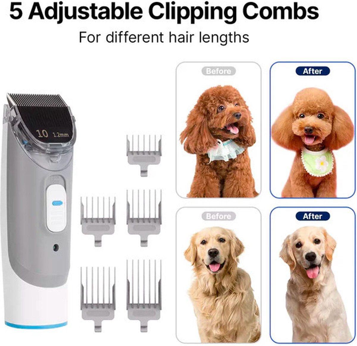 Neakasa P2 Pro 5-in-1 Verzorgingsset - Hondentondeuse - Wit