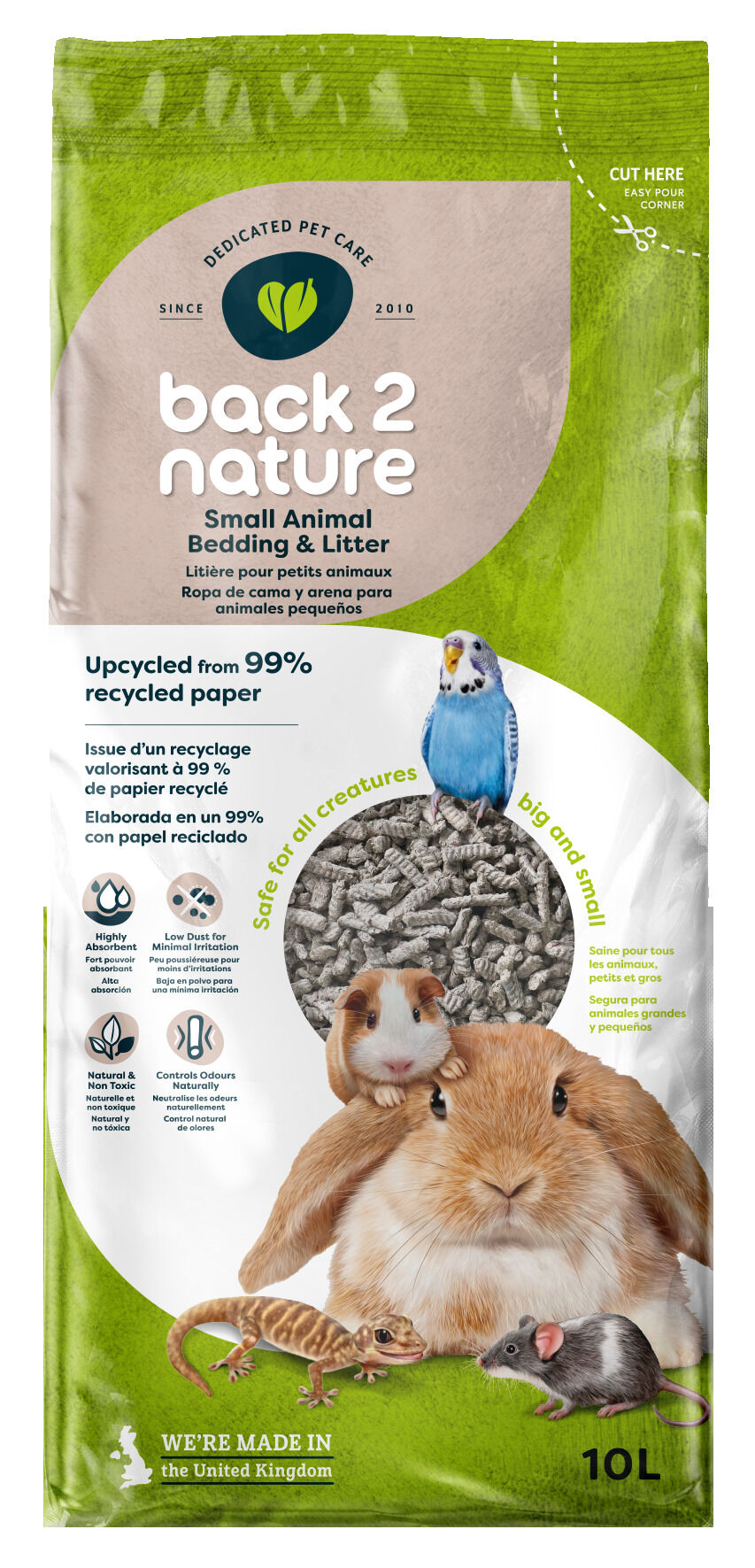 Back-2-Nature Bedding- Bodembedekker - 10 Liter Back-2-Nature Bedding- Bodembedekker - 10 Liter
