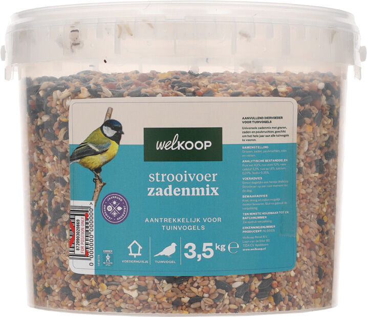 Welkoop - Strooivoer met Zaden - Tuinvogelvoer - in Emmer - 3.5 Kilogram - Zadenmix Welkoop - Strooivoer met Zaden - Tuinvogelvoer - in Emmer - 3.5 Kilogram - Zadenmix