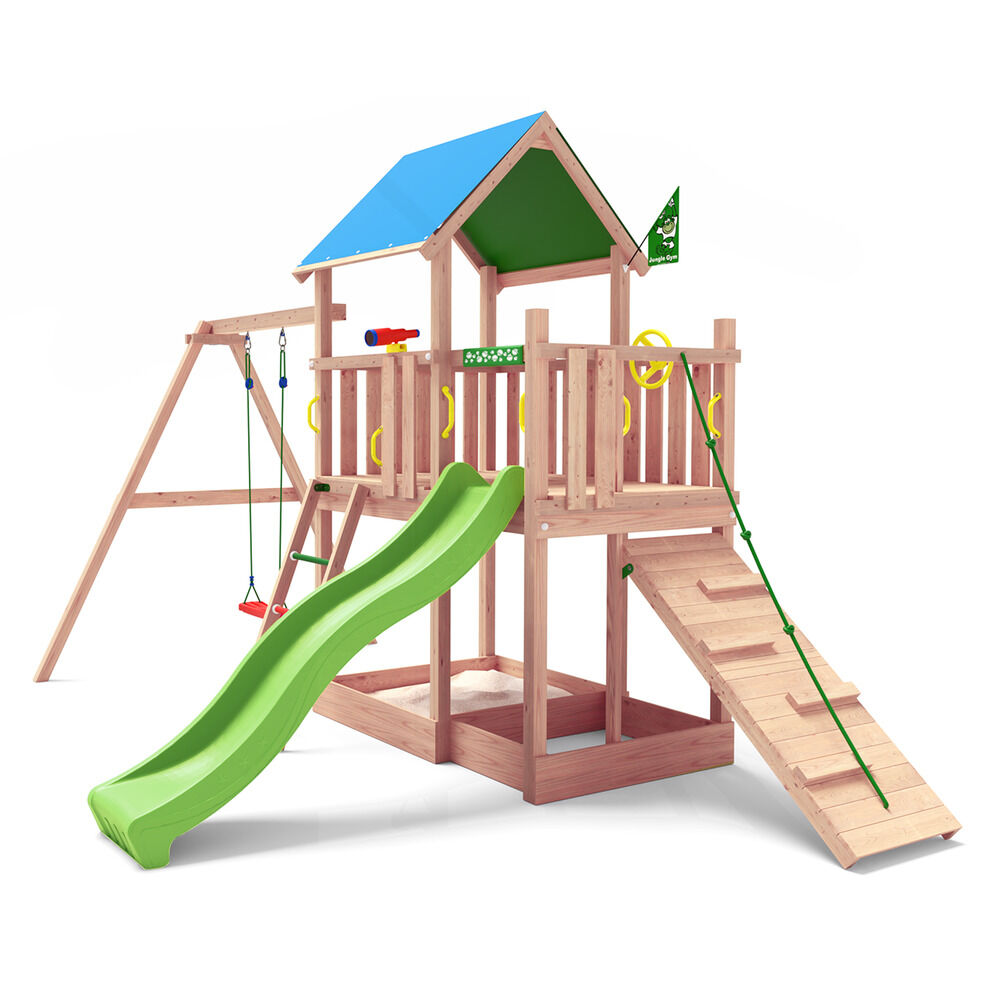 Jungle Gym Kongsberg Douglas - Speeltoestel - Licht groen - Douglas hout