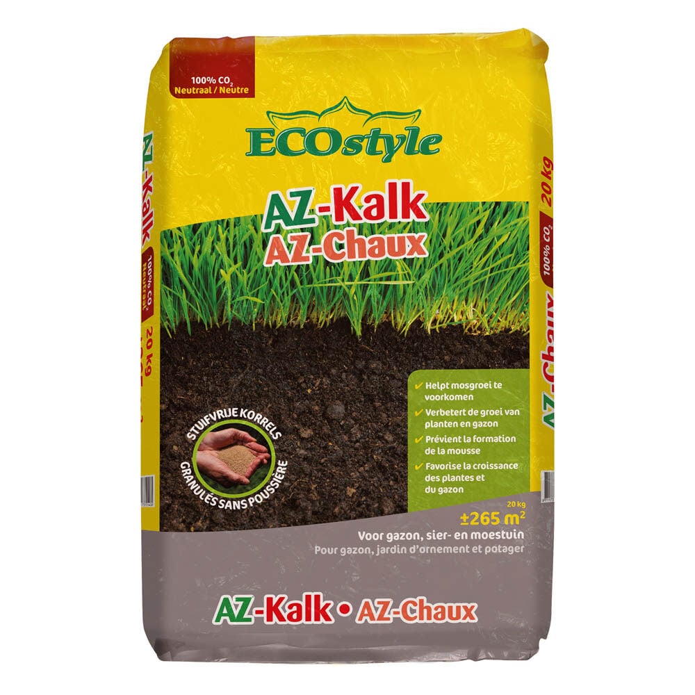 ECOstyle Gazon AZ-Kalk - 4-seizoenenkalk - 265 m2 - 20 Kilogram