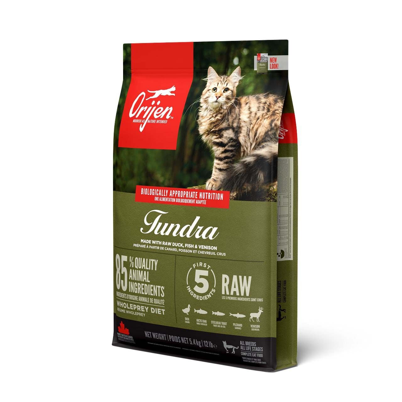 Orijen Whole Prey Tundra Cat - Kattenvoer - 5.4 Kilogram - vis, eend