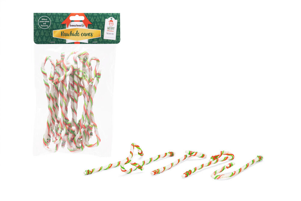 Beeztees Kerststok Munchy - Hondensnack - 16 Stuks
