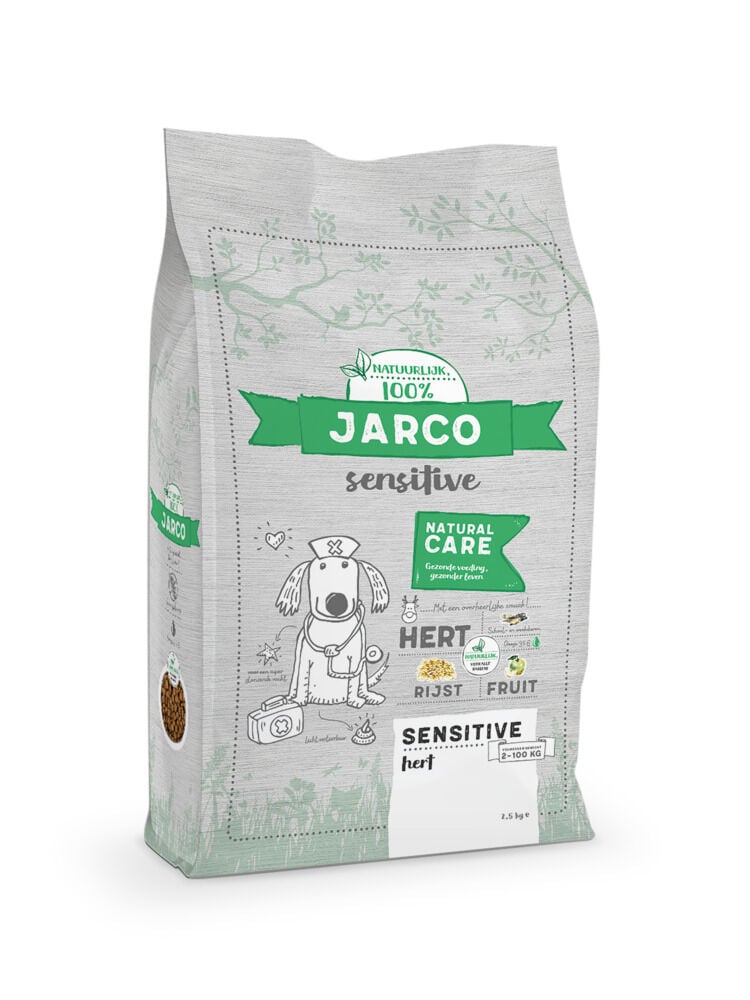 Jarco Dog Sensitive - Hondenvoer - 2500 Gram - hert Jarco Dog Sensitive - Hondenvoer - 2500 Gram - hert