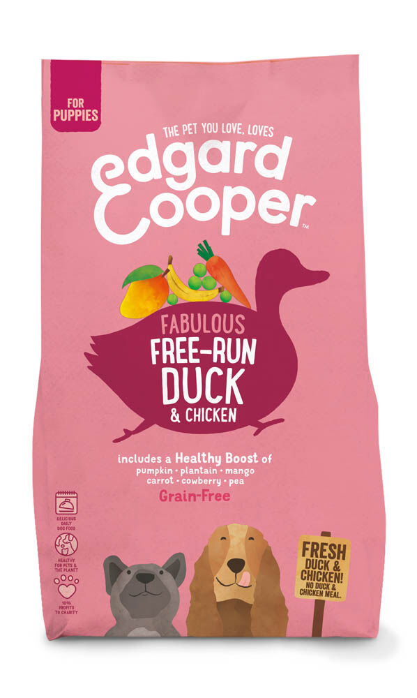Edgard & Cooper Puppy - Hondenvoer - 2.5 Kilogram - eend, kip Edgard & Cooper Puppy - Hondenvoer - 2.5 Kilogram - eend, kip