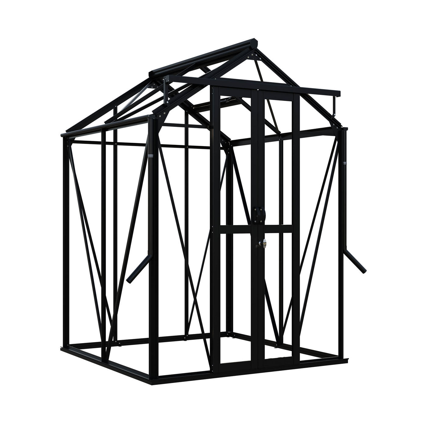 Royal Well Anne I Full Options - Tuinkas - Zwart - 211.2x149.8x150.7 cm - Veiligheidsglas