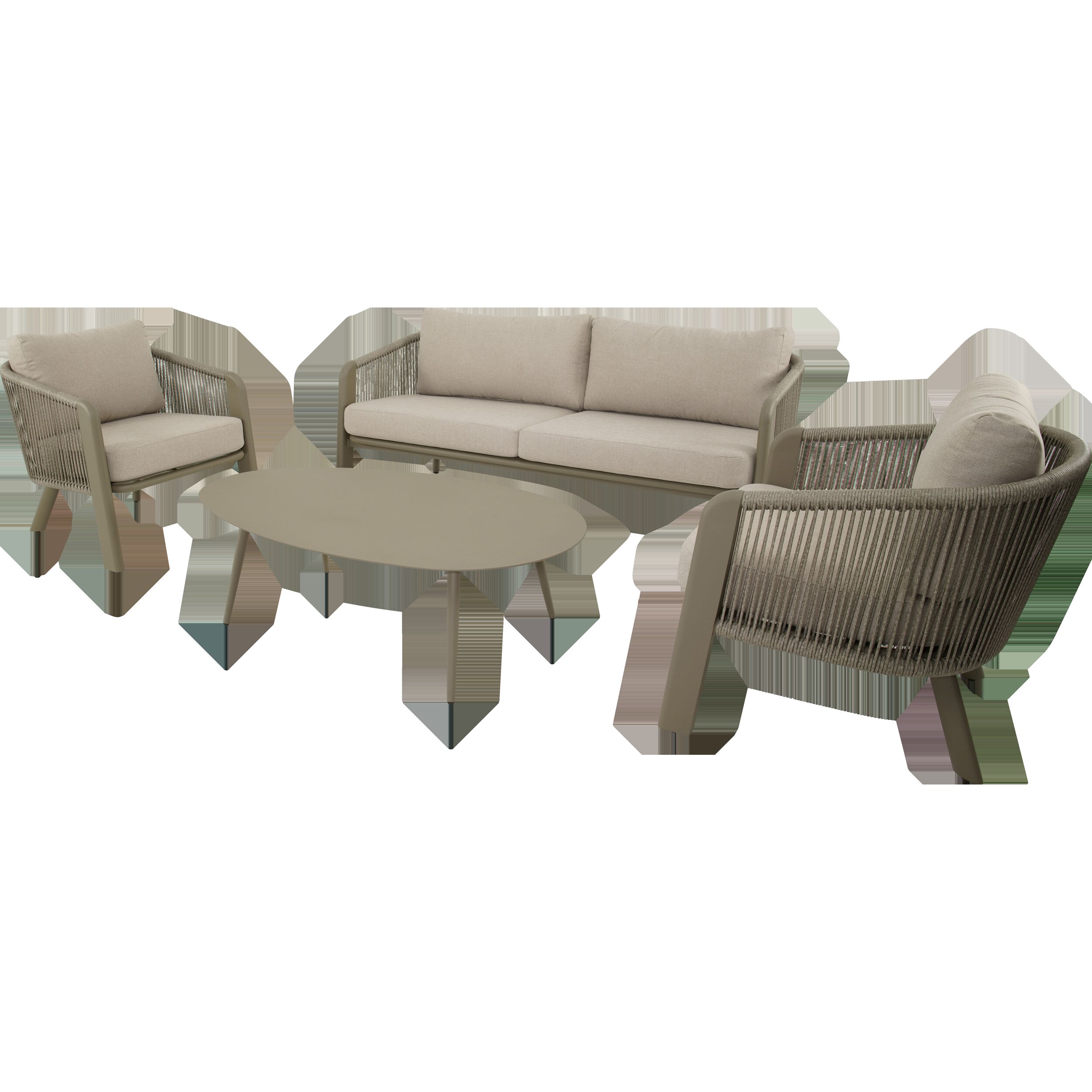 Lesli Living Tanoa - Loungeset - 208x48x77 cm