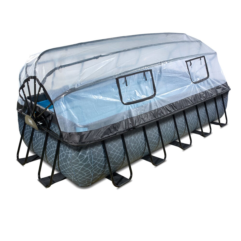 Exit Stone - Zwembad met Overkapping - Stone - 100x300x500 cm Exit Stone - Zwembad met Overkapping - Stone - 100x300x500 cm