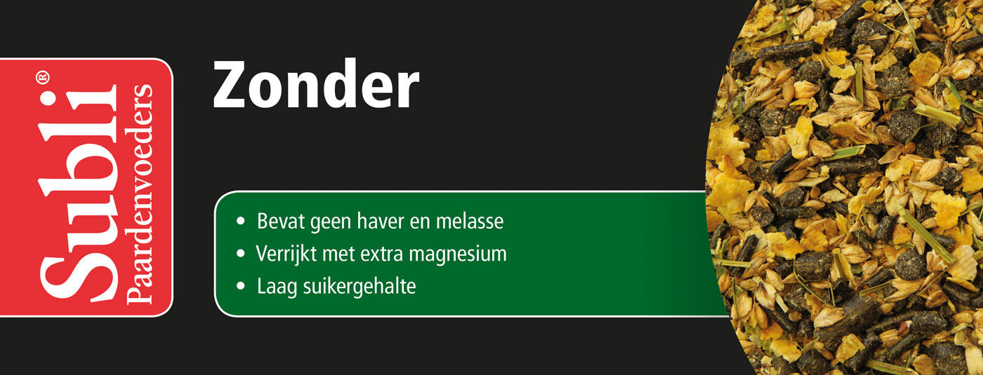 Subli Zonder - Specialiteit - Paardenvoer - 20 Kilogram - Zak