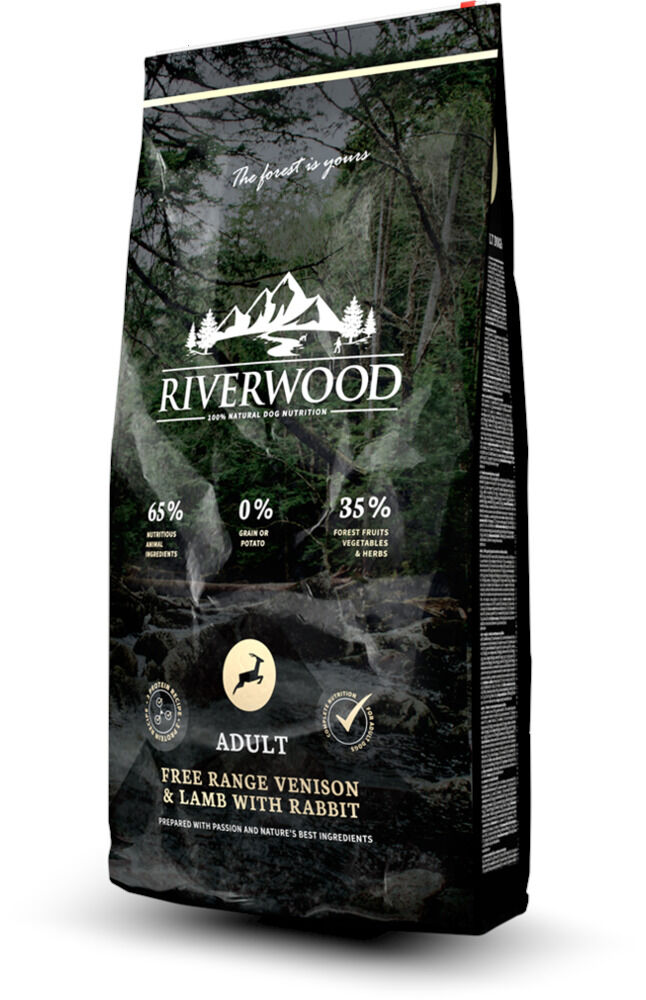 Riverwood Adult - Hondenvoer - 2 Kilogram - hert, lam Riverwood Adult - Hondenvoer - 2 Kilogram - hert, lam