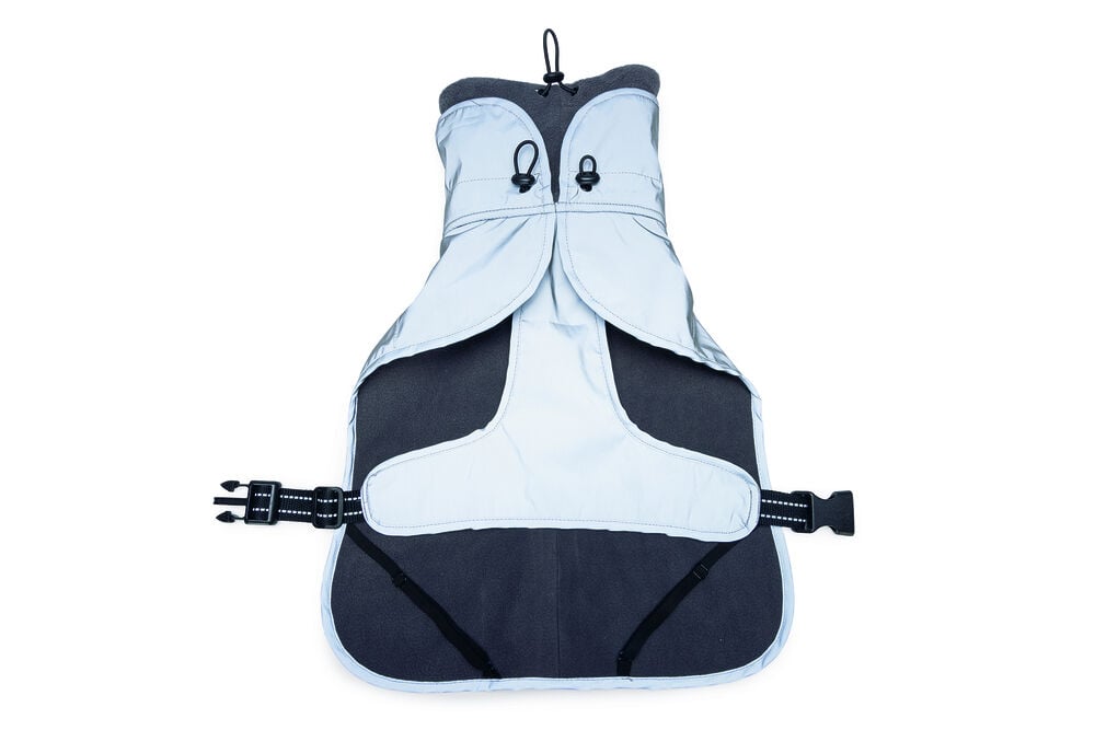 Beeztees Caro reflecterend - Honden regenjas - grijs - M/L