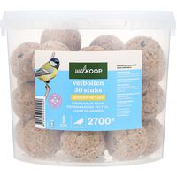 Welkoop - Vetbollen zonder netje in emmer - Tuinvogelvoer - 2.7 Kilogram
