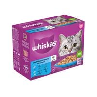 Whiskas  7+ Vis Selectie in gelei - Kattenvoer - 12x85 gram - 1020 Gram - gelei