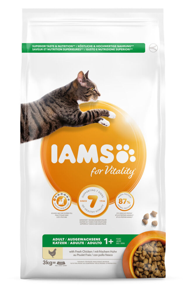 Iams Adult - Kattenvoer - 3 Kilogram - kip
