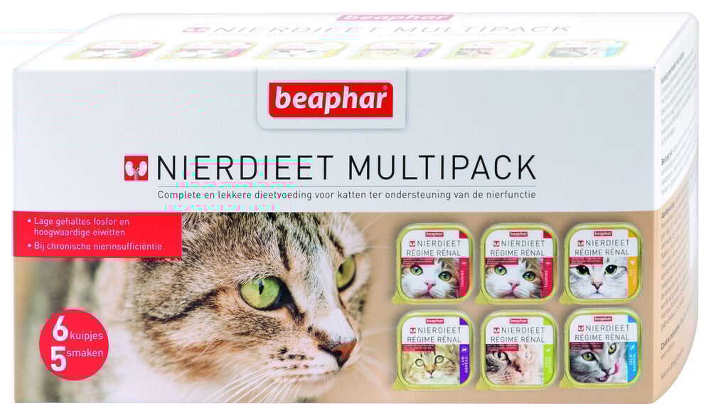 Beaphar Nierdieet Taurine - Kattenvoer - 6x100 gram - 600 Gram - kip, zalm