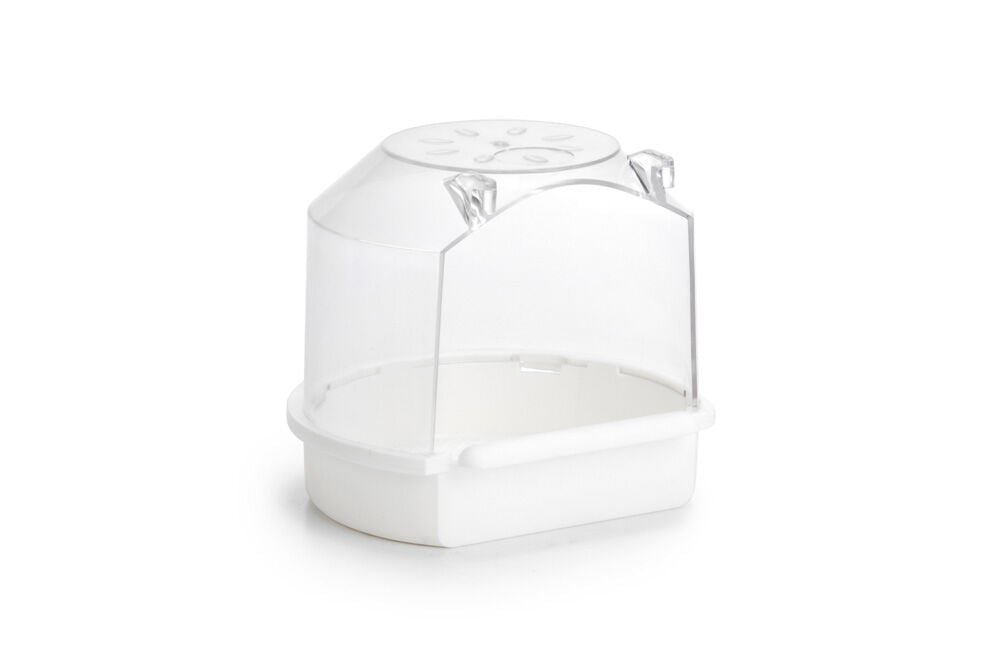 Beeztees Badhuis Rond - Vogel accessoires - Wit - Klein Beeztees Badhuis Rond - Vogel accessoires - Wit - Klein